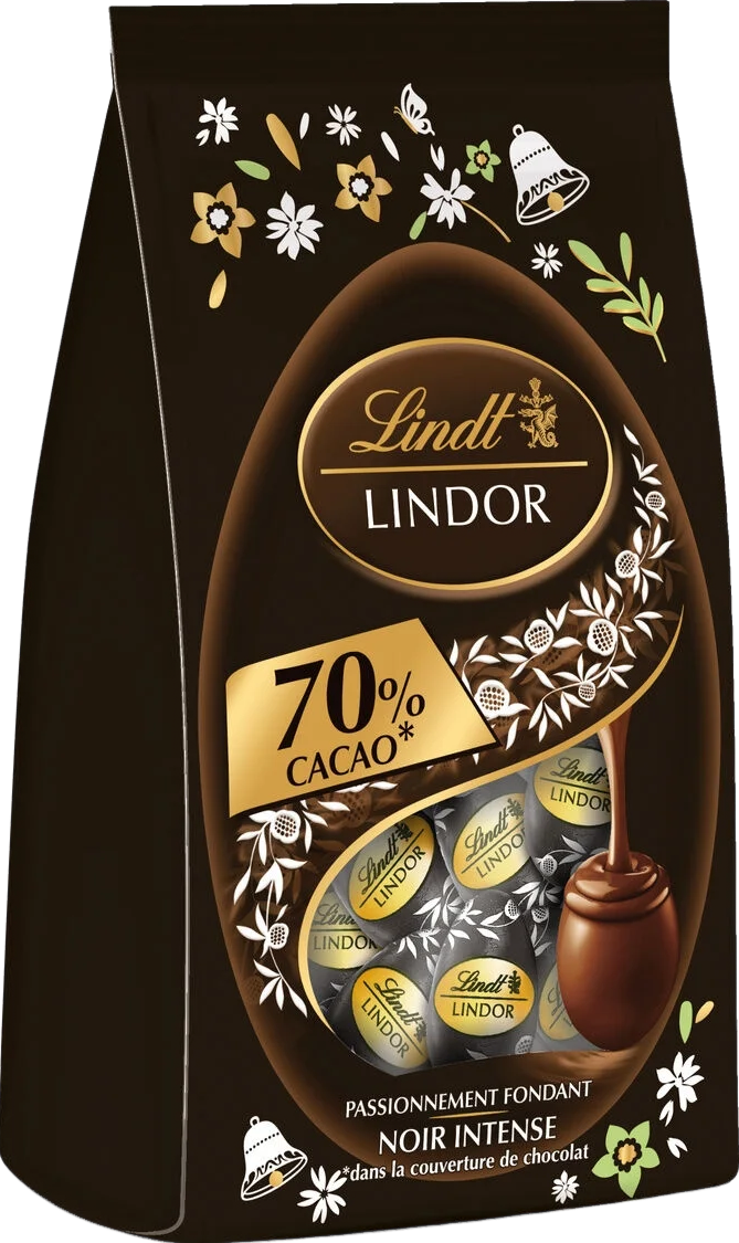 Oeufs Lindor au chocolat noir 70% - 180g