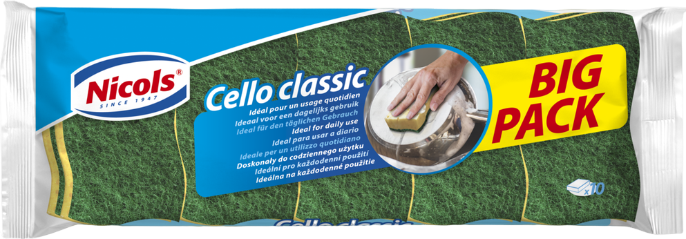 Lot de 10 éponges cello classic