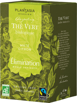 Thé vert élimination maté citron bio - 18 sachets