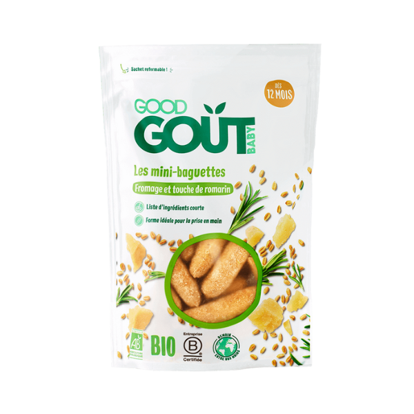 Mini baguettes romarin fromage bio - 70g