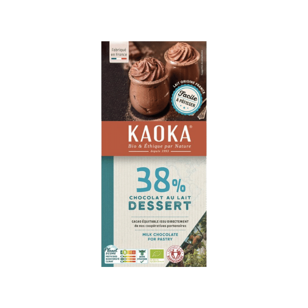 Kaoka - Chocolat au lait 38% dessert bio - 200g
