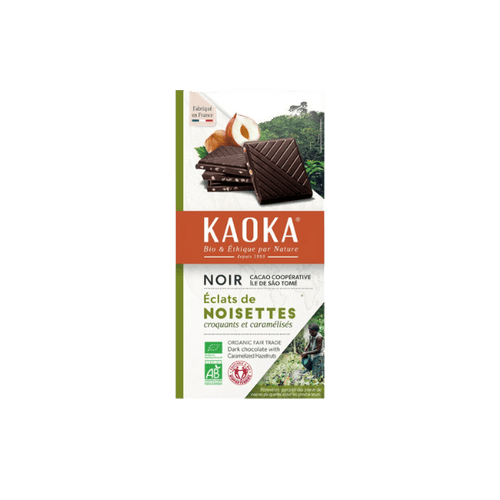 Kaoka - Chocolat noir éclat de noisette caramélisée - 100g