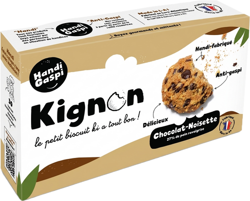 Kignon - Biscuit handi-gaspi chocolat noisette - 120g - 3770022665552