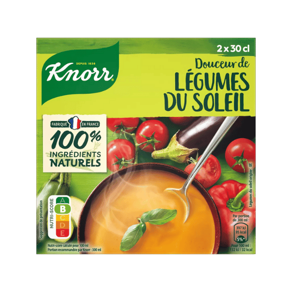 Knorr - Soupe douceur de légumes du soleil - 2x30cl