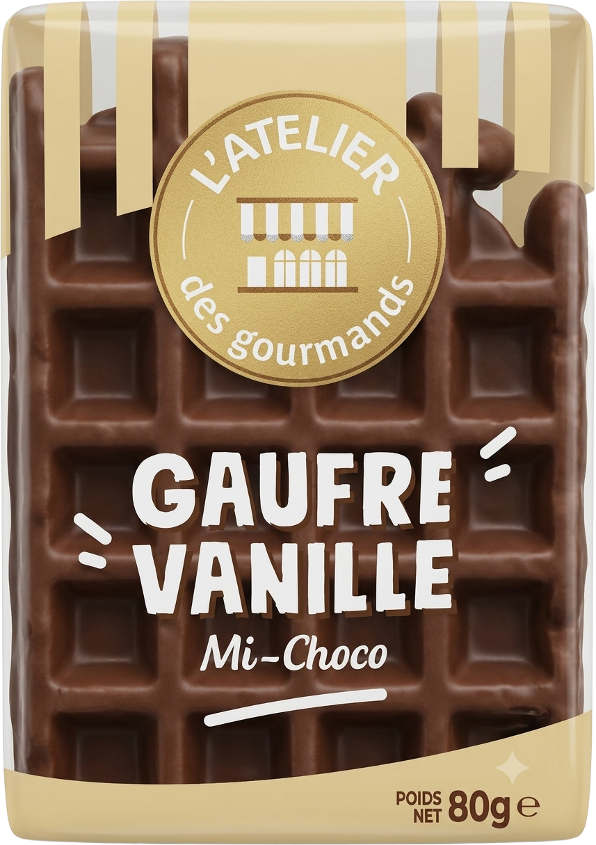 Gauffre vanille mi-choco - 80g
