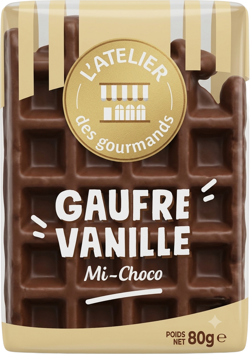 Gaufre vanille mi-choco - 80g