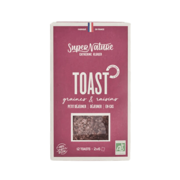 Toast graines & raisins bio - 204g - SuperNature