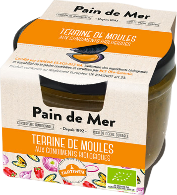 Terrine de moules aux condiments bio - 125g