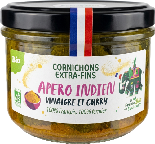 La Ferme Bio des Évoissons - Cornichons extra-fins Indien bio - 130g  - 3770024317084