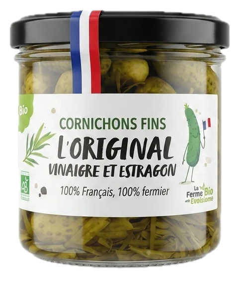 La Ferme Bio des Évoissons - Cornichons fins l'original bio - 165g  - 3770024317114