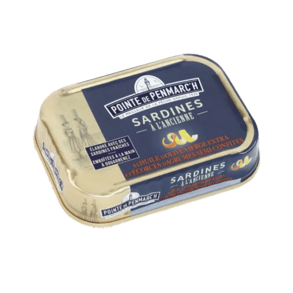 La Pointe de Penmarc'h - Sardines à l'ancienne à l'huile d'olive et écorces d'agrumes semi - confites - 115g