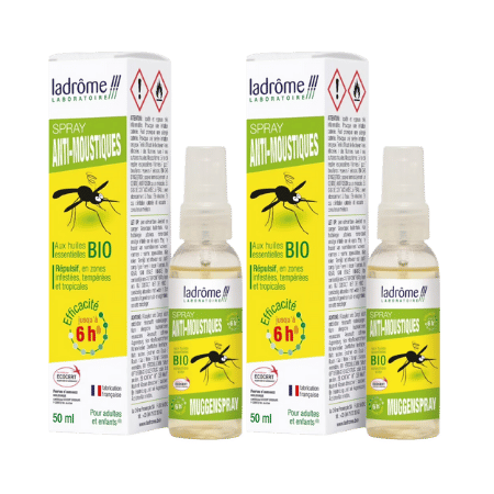 Ladrôme - Lot de 2 spray anti - moustique bio - 2x50ml