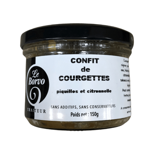 Le Borvo - Confit de courgettes, piquillos et citronnelle - 150g