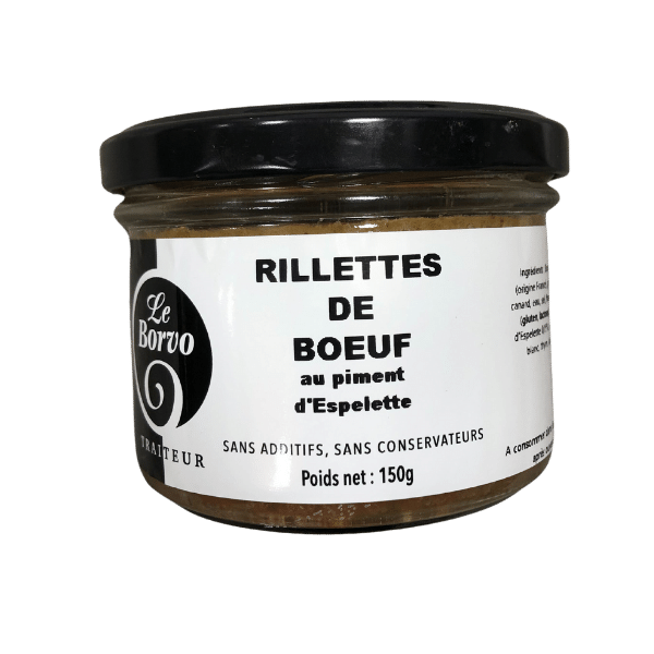 Le Borvo - Rillettes de bœuf au piment d'Espelette - 150g
