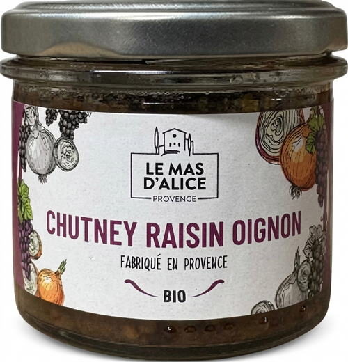 Le Mas d'Alice - Chutney raisin bio - 105g  - 3269712401483
