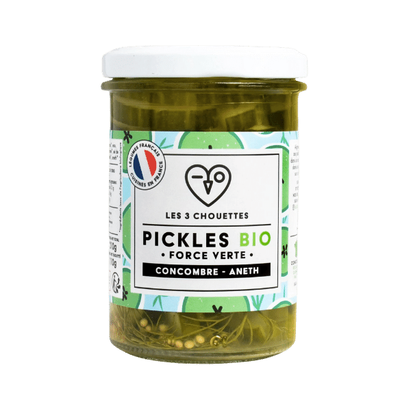 Les 3 Chouettes - Pickles Concombre Aneth bio - 210g