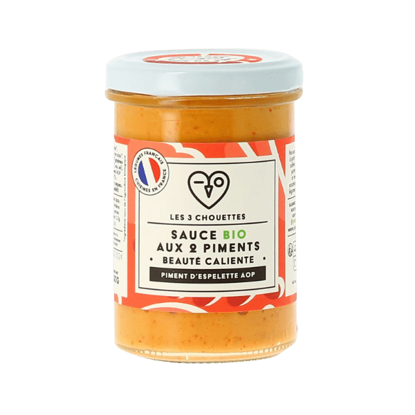 Les 3 Chouettes - Sauce végétale aux deux piments bio - 200g