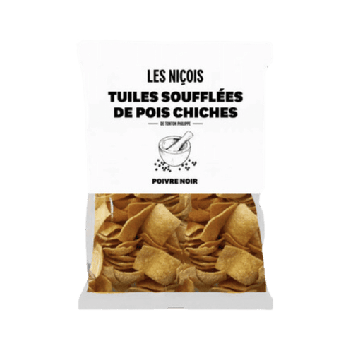 Les Niçois - Tuiles soufflées de pois chiches au poivre noir - 100g