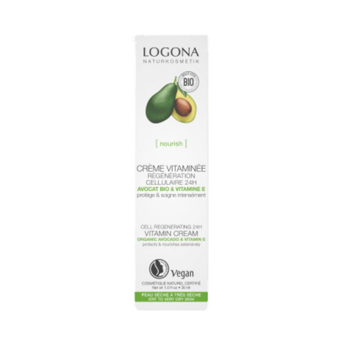 Logona - Crème vitaminée régénération cellulaire à l'avocat bio - 30ml