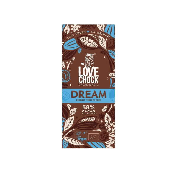 Love Chock - Chocolat 58% Dream à la noix de coco bio - 70g
