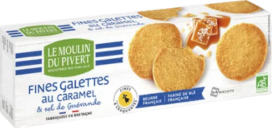 Fines galettes au caramel et sel de guérande bio - 120g