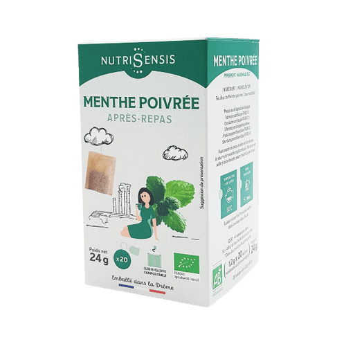 Tisanes à la menthe poivrée bio -  24g