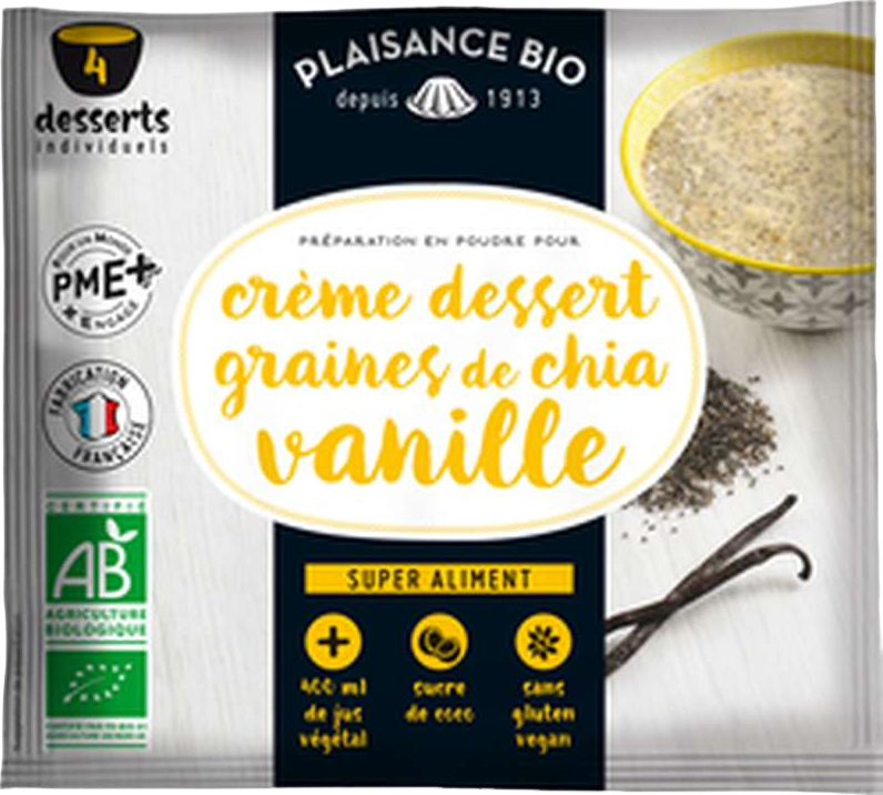 Crème dessert graines de chia vanille bio - 40g