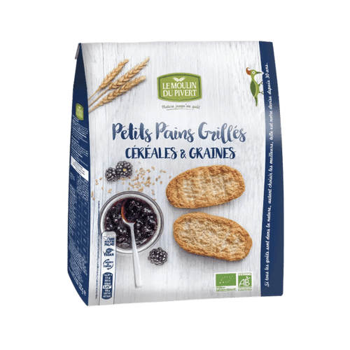 Petits pains grillés aux graines et céréales bio - 225g