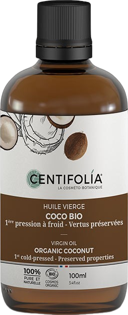 Huile végétale vierge de coco bio - 100ml