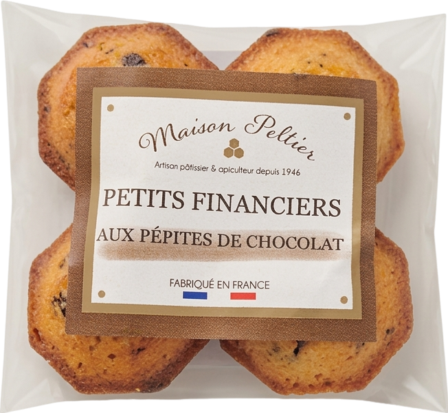 Maison Peltier - Financiers aux pépites de chocolat - 60g - 1004004044913