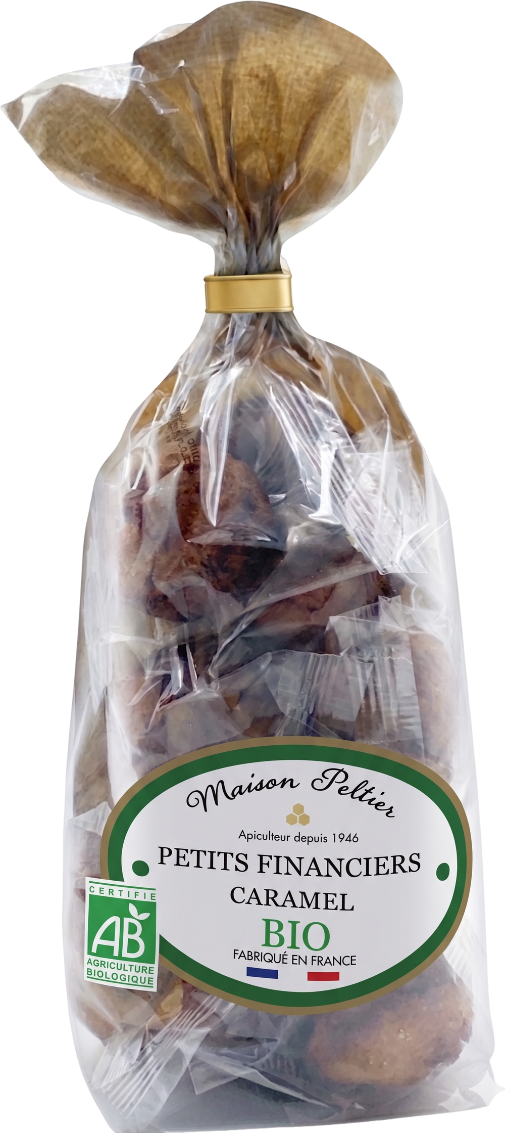 Maison Peltier - Petits financiers aux éclats de caramel au miel de France bio - 160g - 3335440252113