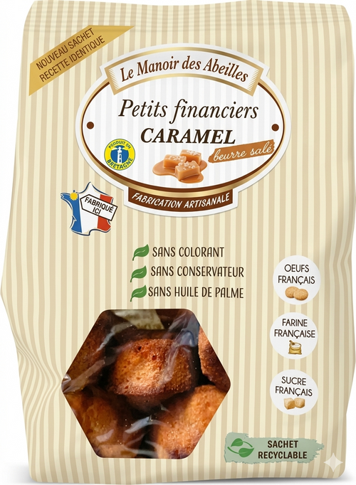 Manoir des abeilles - Petit financier caramel beurre salé - 180g - 3335440226329