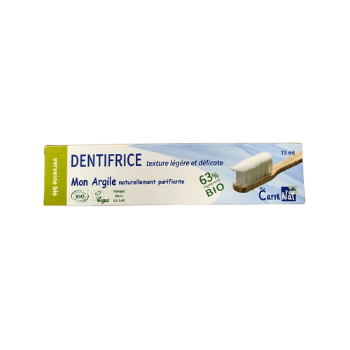 Mon Carré Nat - Dentifrice Mon argile à la verveine BIO - 75 ml