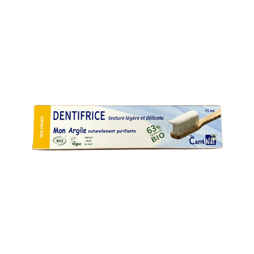 Mon Carré Nat - Dentifrice Mon Argile au citron BIO - 75 ml