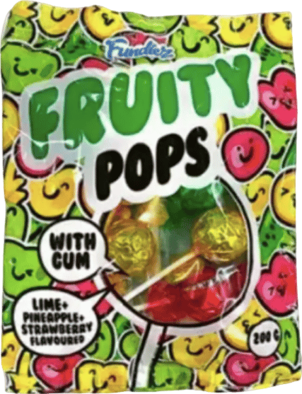 Sucettes fruity pops - 200g