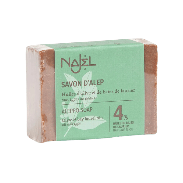 Najel - Savon d'Alep 4% huile de baies de laurier - 155g