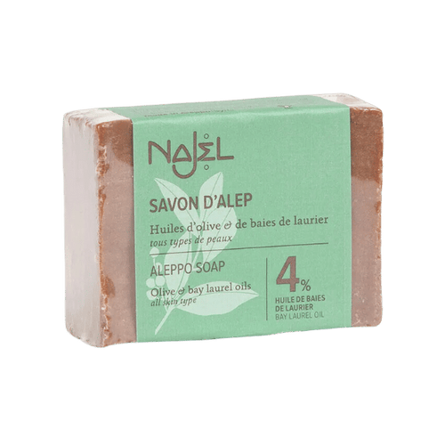 Najel - Savon d'Alep 4% huile de baies de laurier - 155g