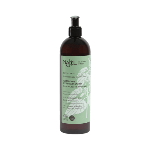 Najel - Shampoing au savon d'Alep 2 en 1 - Cheveux gras - 500 ml