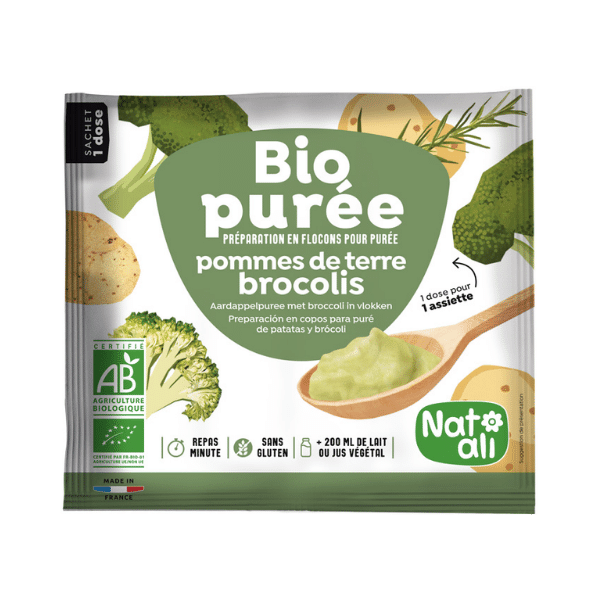 Natali - Purée pomme de terre et brocolis bio - 30g