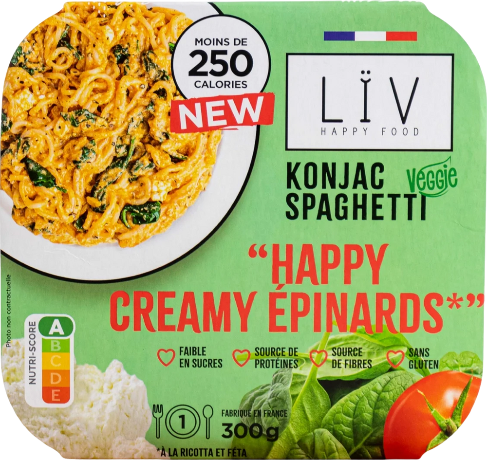 Spaghetti épinards crémeux - 300g