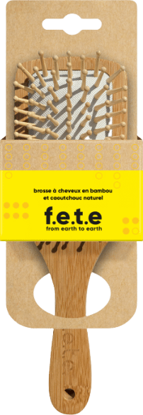Brosse à cheveux large en bambou