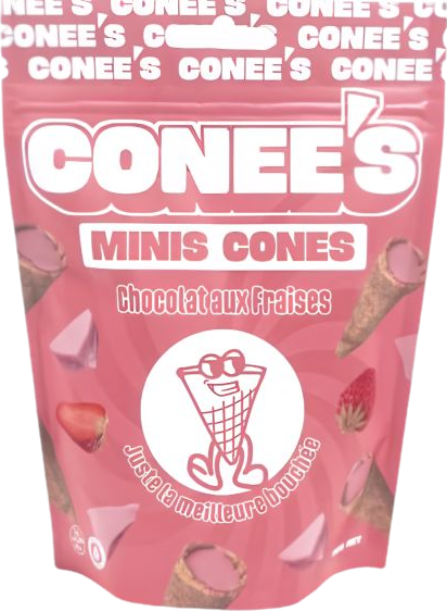 Minis cones fraise chocolat 80g