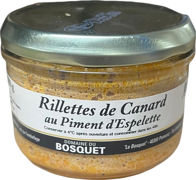 Rillettes de canard au piment d'espelette - 180g