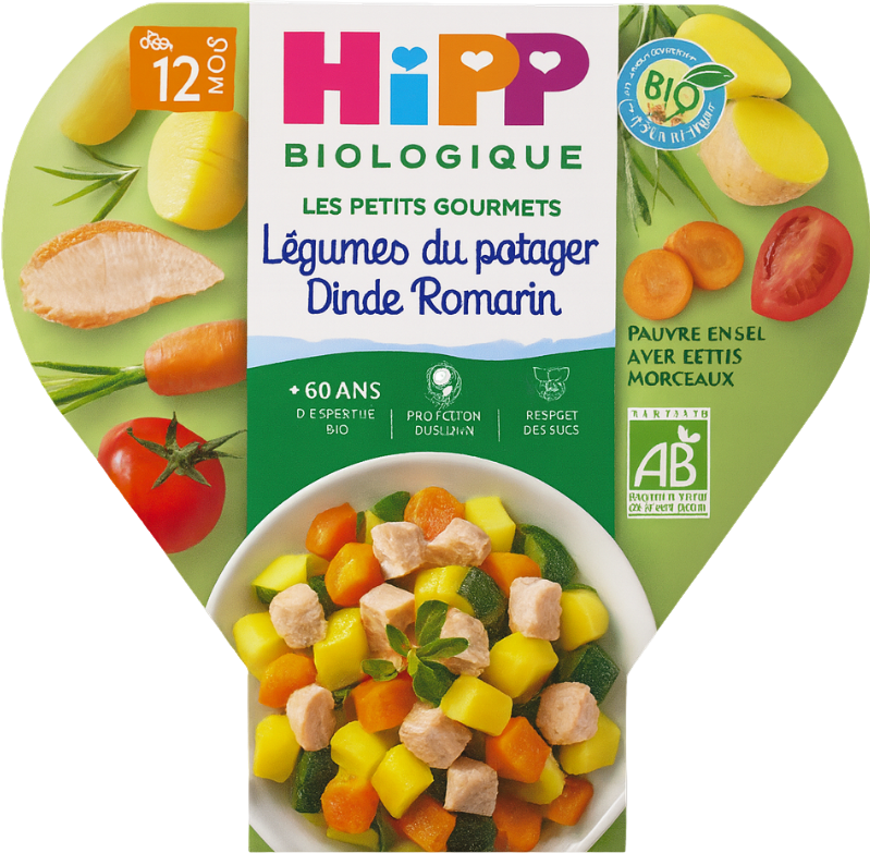 Légumes du potager, dinde romarin, dès 12 mois - 230g