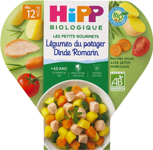 Légumes du potager, dinde romarin, dès 12 mois - 230g