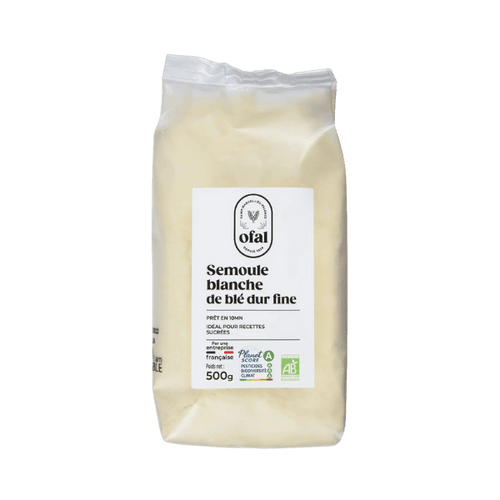 Ofal - Semoule blanche de blé dur fine bio - 500g