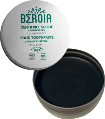 Dentifrice solide au charbon à la menthe bio - 33g