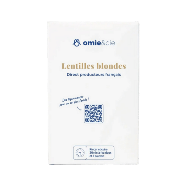 Omie - Lentilles blondes direct producteur - 500g