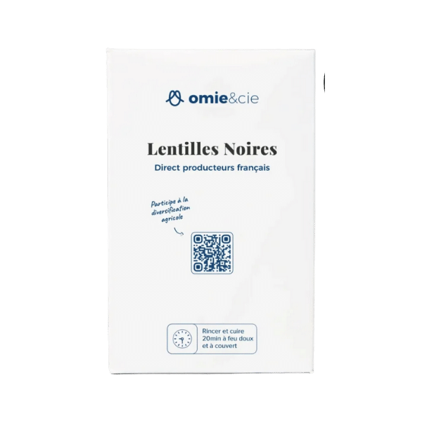 Omie - Lentilles noires direct producteur - 500g