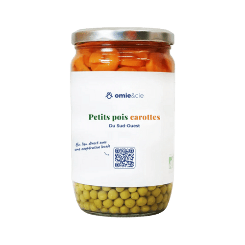 Omie - Petits pois carottes bio - 660g